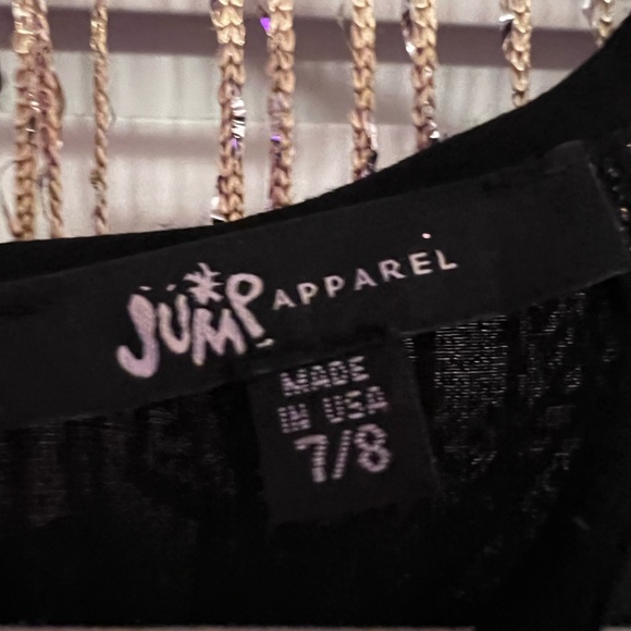 Jump Apparel jumpsuit size 7/8. Aztec design in gold on a black background - Picture 3 of 5